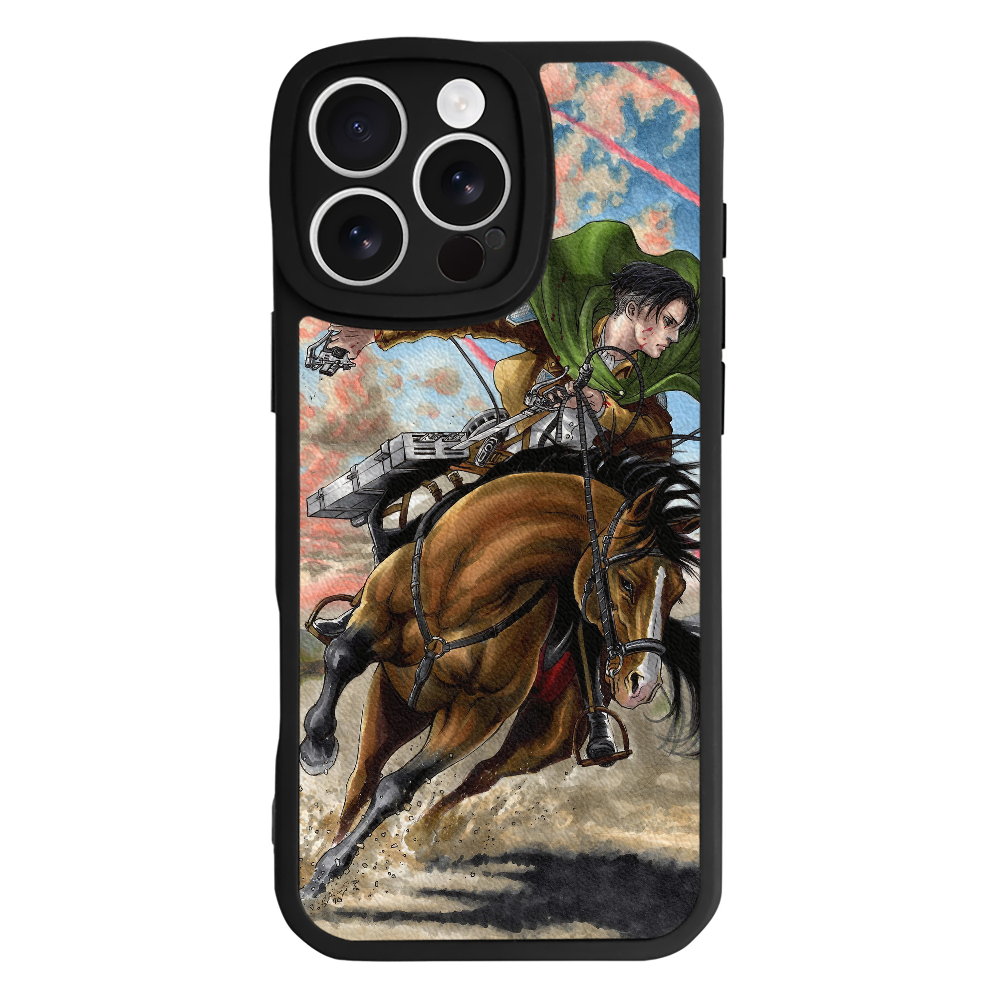 （画像用） 進撃の巨人 Attack on Titan 【iPhone 16シリーズ対応】シリコンスマホケース（レザー調） 材質：シリコン